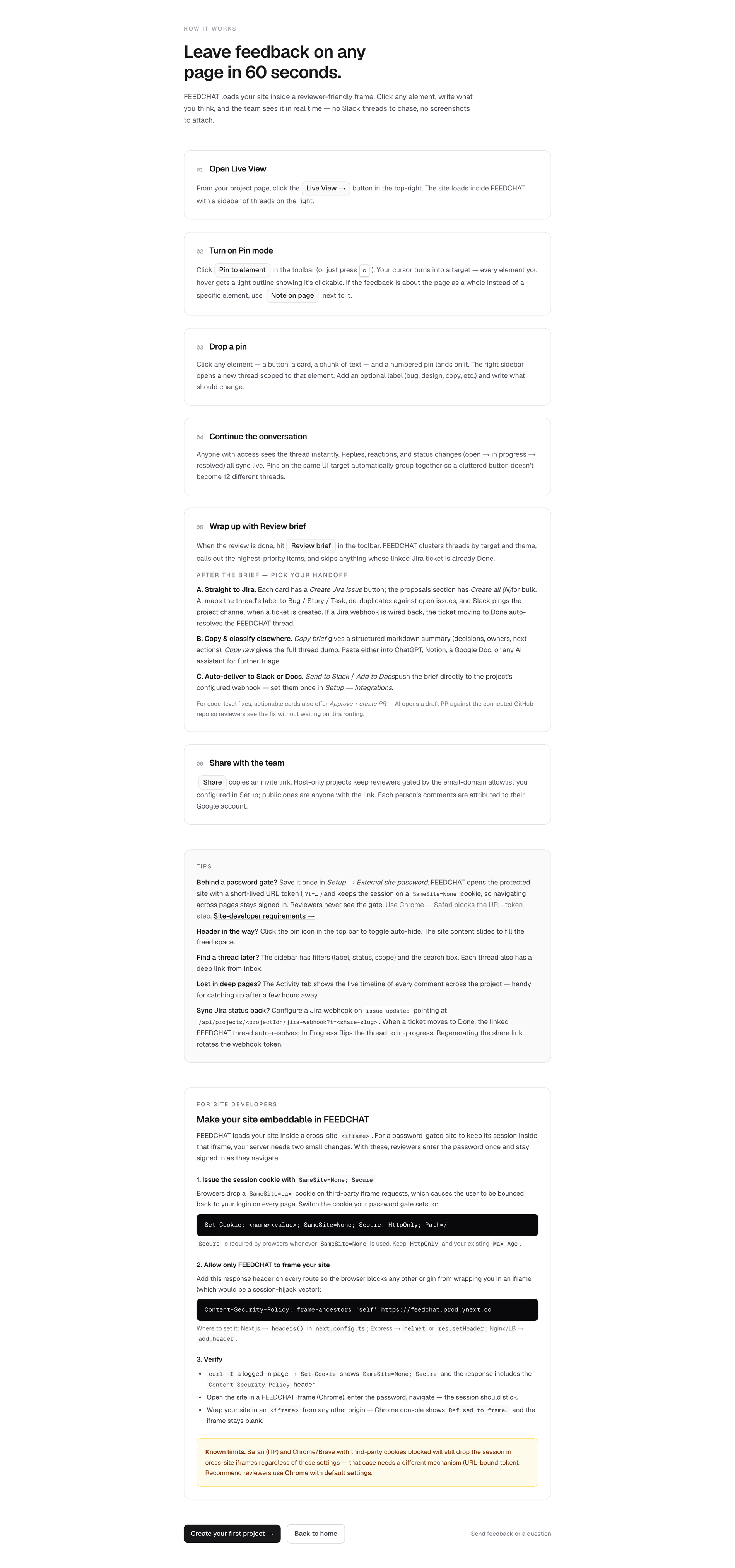 /help walkthrough page